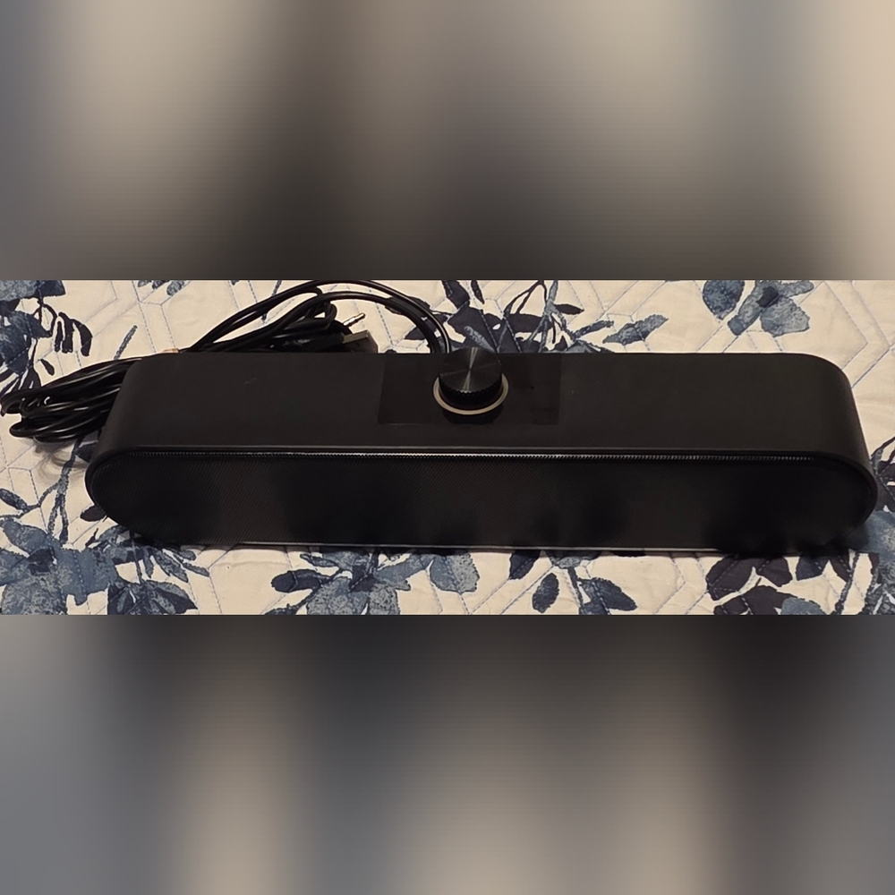 LENRUE A39 USB Computer Soundbar Speaker w/ Volume Knob Tested Works Great